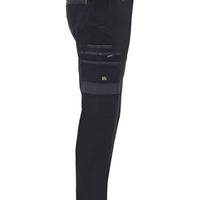 Black pants with zippers on a white background