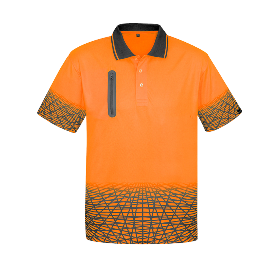 Syzmik Men's Hi Vis Tracks S/S Polo ZH300