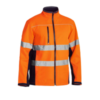 Bisley Men's Hi Vis Taped Soft Shell Jacket BJ6059T