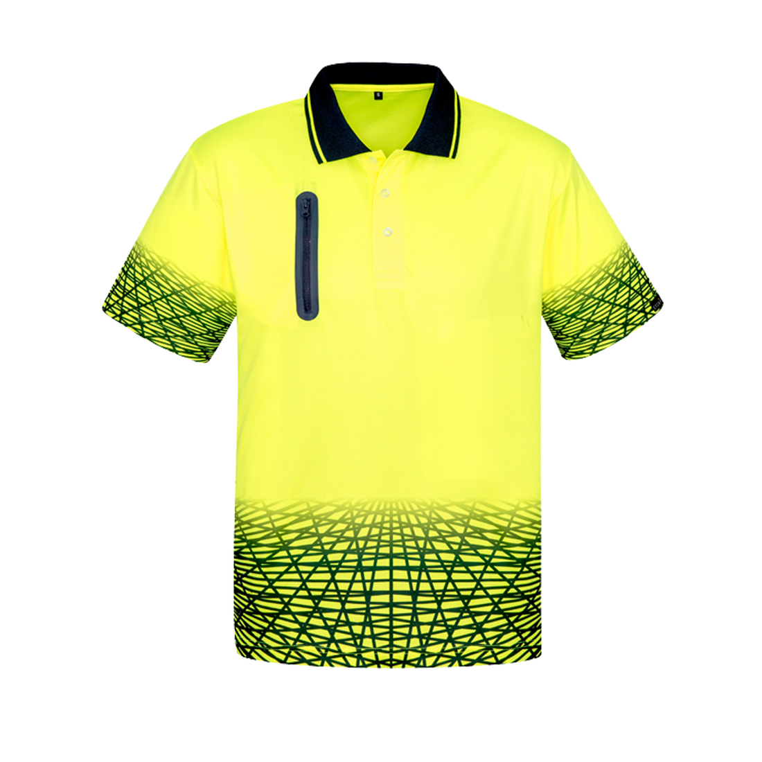 Syzmik Men's Hi Vis Tracks S/S Polo ZH300