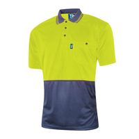 Tru Men's Micro-Mesh Hi Vis S/S Polo Yellow/Navy TS2851