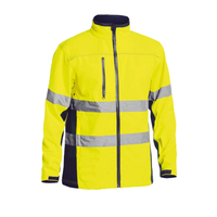 Bisley Men's Hi Vis Taped Soft Shell Jacket BJ6059T