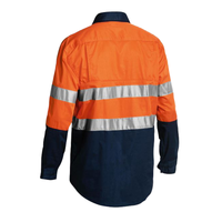 Bisley Men's Hi Vis Closed Front Cool Light Weight Taped Shirt BSC6896