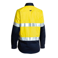 Bisley Women's Hi Vis Cool Light weight Taped Drill Shirt BL6896