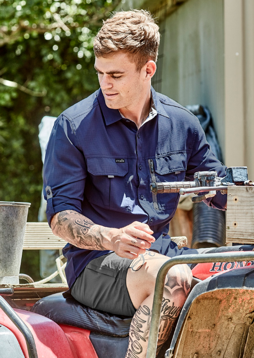 Syzmik Men's Light Weight Vented Ripstop L/S Shirt ZW460