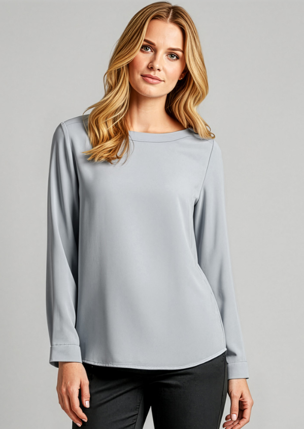 Biz Collection Women's Madison Boatneck L/S Shirt S828LL