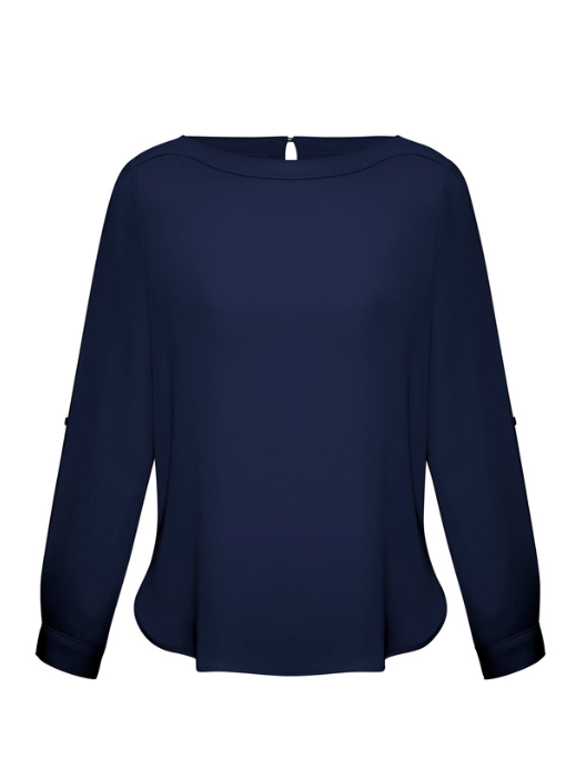Biz Collection Women's Madison Boatneck L/S Shirt S828LL