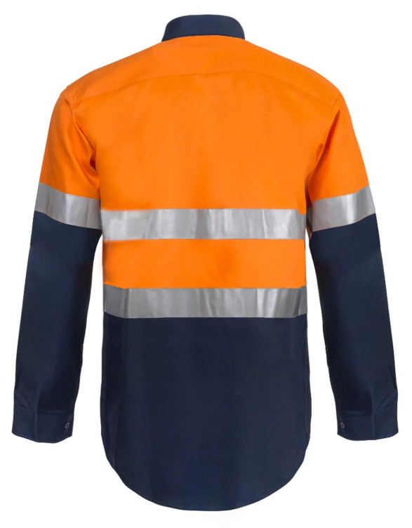 Workcraft Men's Heavy Weight Taped Cotton Drill L/S Shirt WS4000