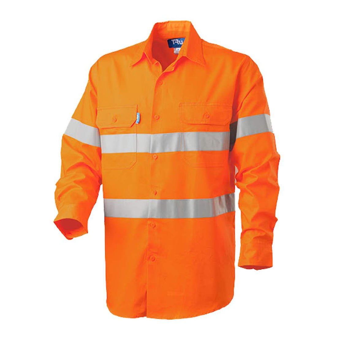 Tru Men's Light Weight horizontal Vented Taped Shirt orange DS1166T3