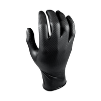 Grippaz Black Nitrile Disposable Gloves 50PK GPAZB