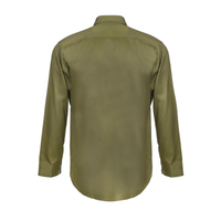 Back of NCC Men's Light Weight Vented Cotton Drill L/S Shirt in Khaki WS4011