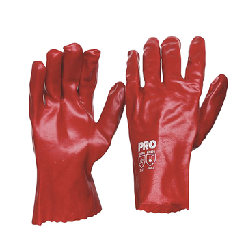 Pro Choice 27cm PVC Red Gloves 12PK PVC27