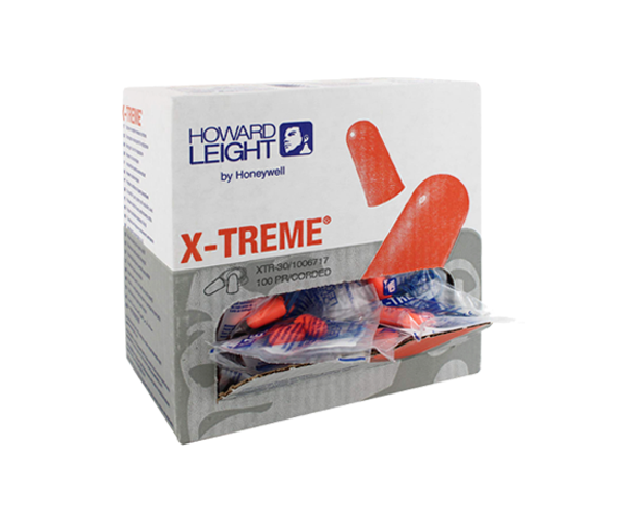 Honeywell X-TREME Corded Earplugs 26db CL5 100PK XTR-30