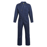Front of Navy Heavy Weight Cotton Drill Coveralls WC3050