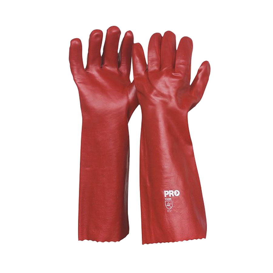 Pro Choice Red PVC 45cm Gloves 12PK PVC45