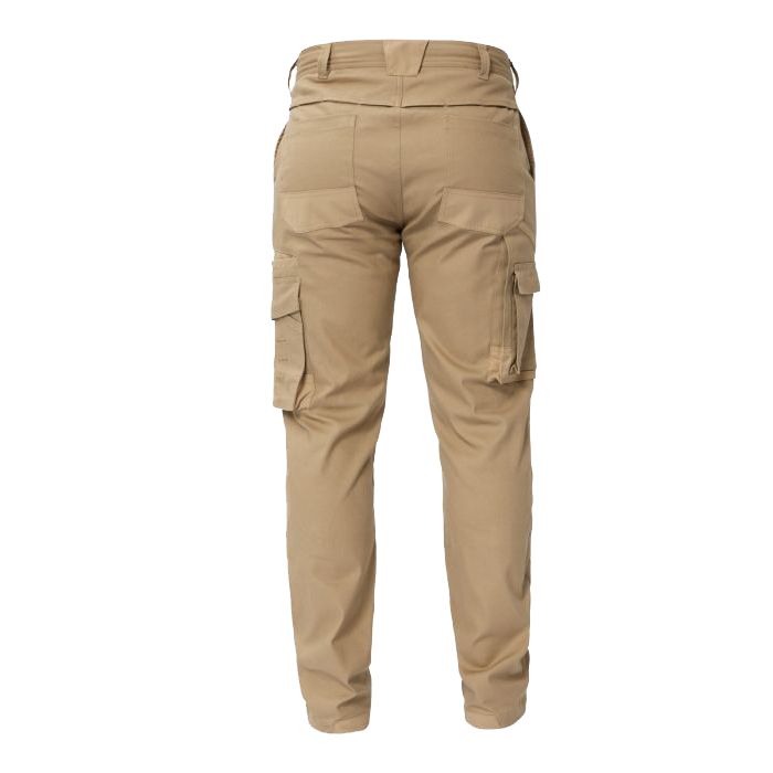 Back of NCC Heavy Weight Stretch Cargo Pants in Khaki WP4020